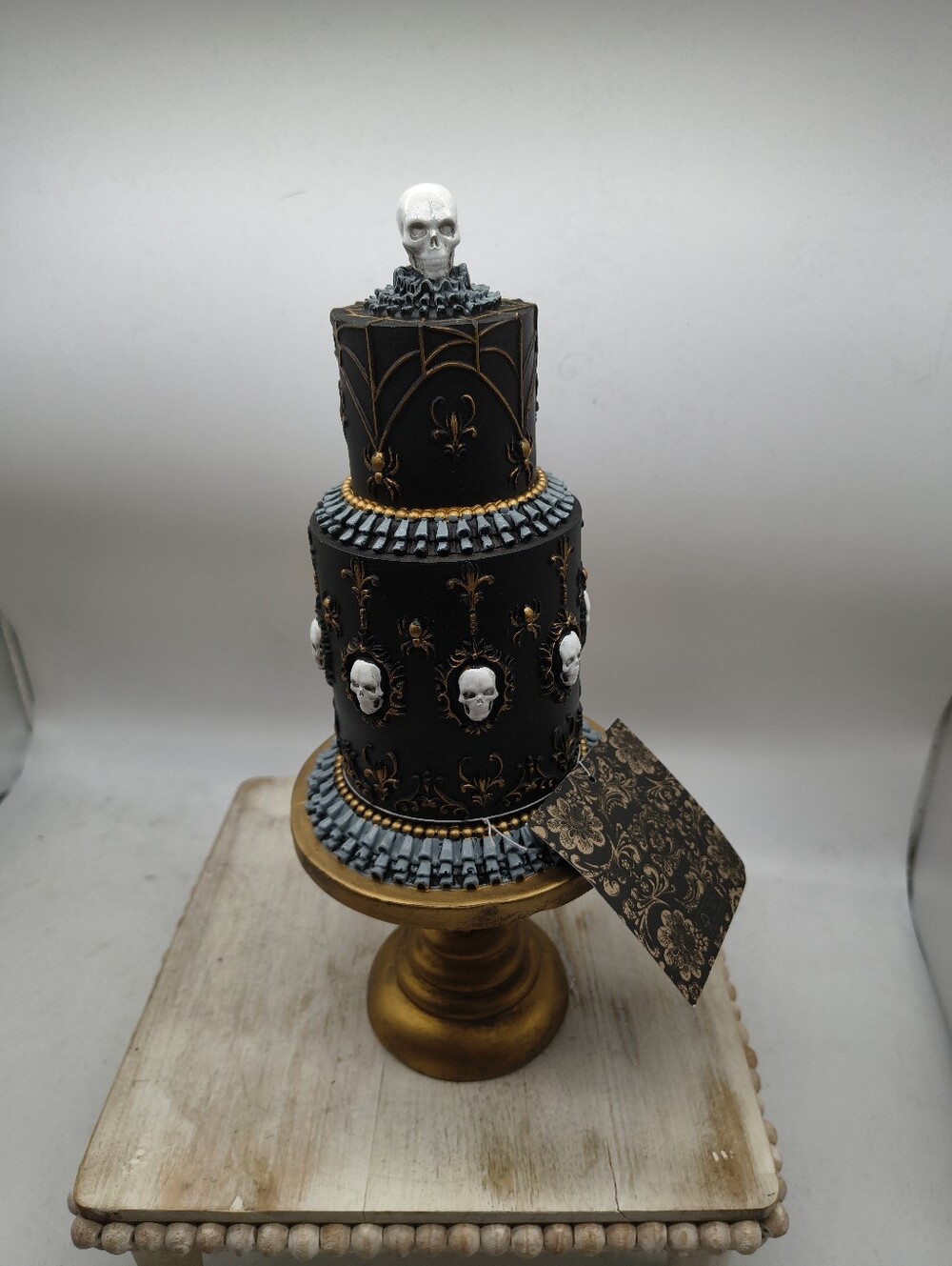 Christian Siriano Halloween Faux Cake on Pedestal